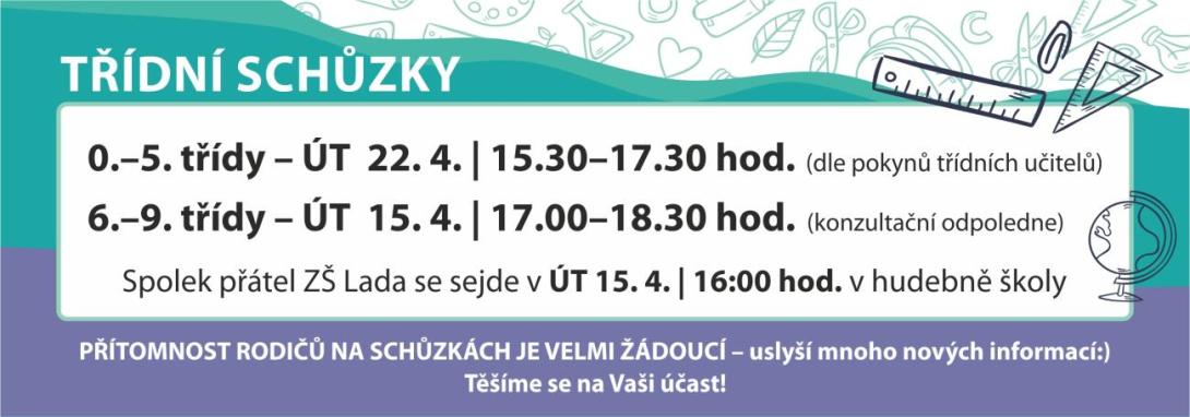 Schůzky s rodiči duben 2025