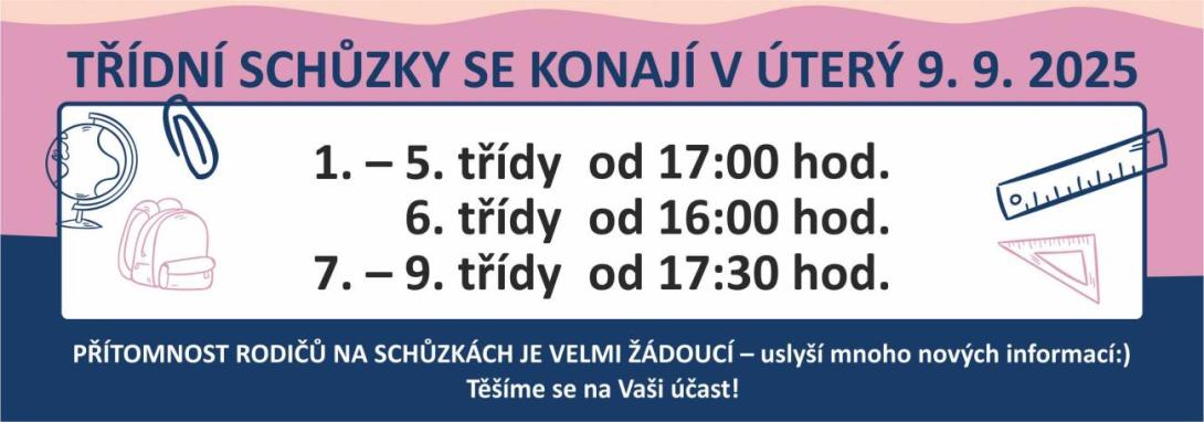 Třídní schůzky září 2025